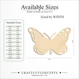 Size reference chart for SPOTTED BUTTERFLY