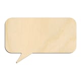 Laser-cut baltic birch silhouette of Talk Bubble