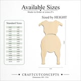 Size reference chart for STAFFORDSHIRE BULL TERRIER