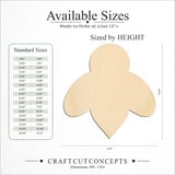 Size reference chart for STANDARD BEE ICON