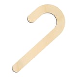 Laser-cut baltic birch silhouette of STANDARD CANDY CANE