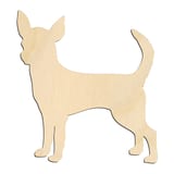 Laser-cut baltic birch silhouette of Standing Chihuahua