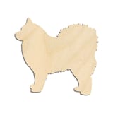 Laser-cut baltic birch silhouette of Standing Finnish Lapphund Silhouette