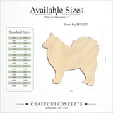 Size reference chart for Standing Finnish Lapphund Silhouette