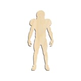 Laser-cut baltic birch silhouette of STANDING FOOTBALL PLAYER