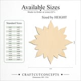 Size reference chart for STAR BURST