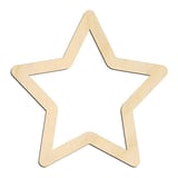 Laser-cut baltic birch silhouette of Star Outline