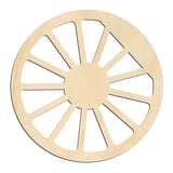 Laser-cut baltic birch silhouette of Steam Locomotive Wheel