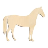 Laser-cut baltic birch silhouette of STRAIGHT BACK HORSE