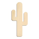 Laser-cut baltic birch silhouette of STRAIGHT CACTUS