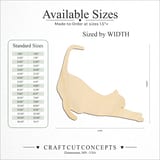 Size reference chart for STRETCHING CAT