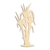 Laser-cut baltic birch silhouette of SUGAR CANE GRASS