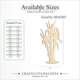 Size reference chart for SUGAR CANE GRASS