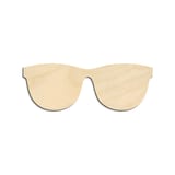 Laser-cut baltic birch silhouette of SUN GLASSES