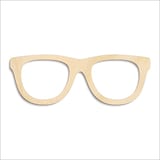 Laser-cut baltic birch silhouette of SUN GLASSES