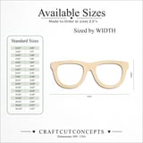 Size reference chart for SUN GLASSES