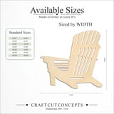 Size reference chart for SUNSET ADIRONDACK CHAIR