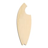 Laser-cut baltic birch silhouette of SURF BOARD BITE
