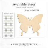 Size reference chart for SWALLOWTAIL BUTTERFLY