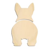 Laser-cut baltic birch silhouette of French Bulldog Butt
