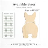 Size reference chart for French Bulldog Butt