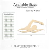 Size reference chart for Swimmer Silhouette