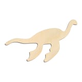 Laser-cut baltic birch silhouette of SWIMMING DINOSAUR
