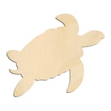 Laser-cut baltic birch silhouette of SWIMMING SEA TURTLE