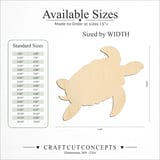 Size reference chart for SWIMMING SEA TURTLE