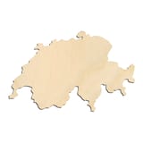 Laser-cut baltic birch silhouette of SWITZERLAND