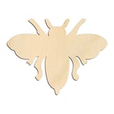 Laser-cut baltic birch silhouette of SYMETROCAL BEE SILLOUETTE