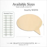 Size reference chart for TALK BUBBLE EMOJI