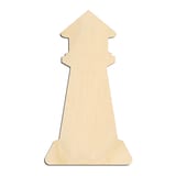 Laser-cut baltic birch silhouette of TALL POINTED LIGHT HOUSE