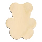 Laser-cut baltic birch silhouette of TEDDY BEAR
