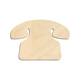 Laser-cut baltic birch silhouette of TELEPHONE BASE CLASSIC
