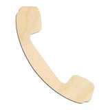 Laser-cut baltic birch silhouette of TELEPHONE HANDSET CLASSIC