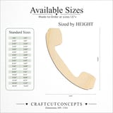 Size reference chart for TELEPHONE HANDSET CLASSIC