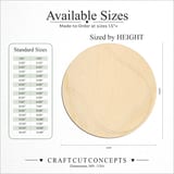 Size reference chart for TENNIS BALL