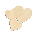 Laser-cut baltic birch silhouette of THREE HEART