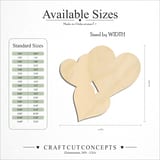 Size reference chart for THREE HEART