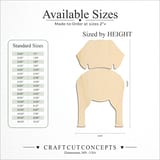 Size reference chart for TIBETAN SPANIEL