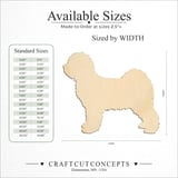 Size reference chart for TIBETIAN TERRIER