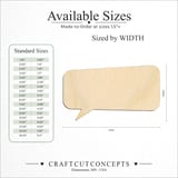 Size reference chart for TILTED TALK BUBBLE