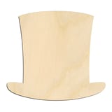 Laser-cut baltic birch silhouette of Top Hat