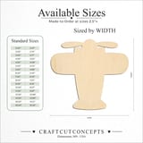 Size reference chart for TOY AIRPLANE FRONT