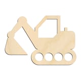 Laser-cut baltic birch silhouette of TOY EXCAVATOR