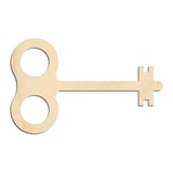 Laser-cut baltic birch silhouette of Wind-Up Key