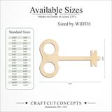 Size reference chart for Wind-Up Key