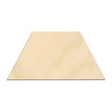 Laser-cut baltic birch silhouette of TRAPEZOID