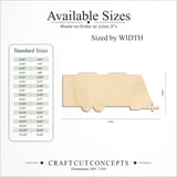 Size reference chart for TRAVEL TRAILER CAMPER